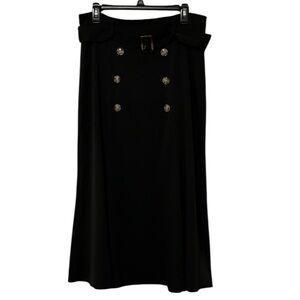 ⚡️ 3 for $20 ⚡️ SHEIN Black Flared Women’s XL Midi Skirt with Button Detail